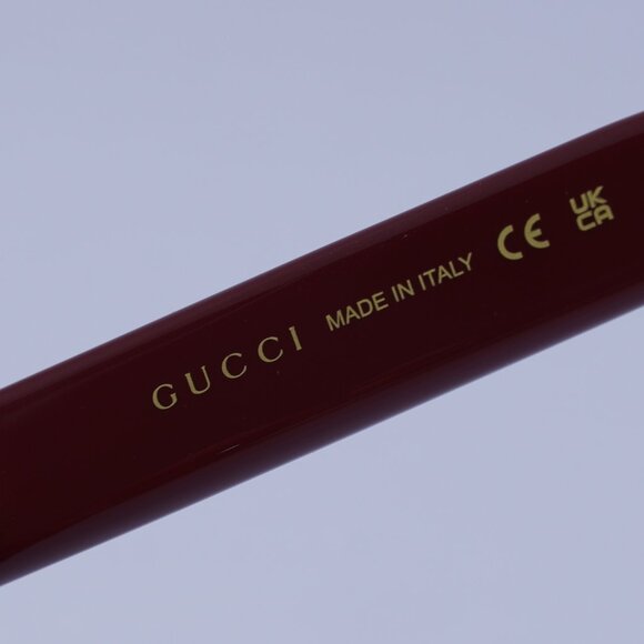Gucci GG1773SA 002 Sunglasses Burgundy Cay Eye Frame, Brown Lenses - Picture 8 of 12